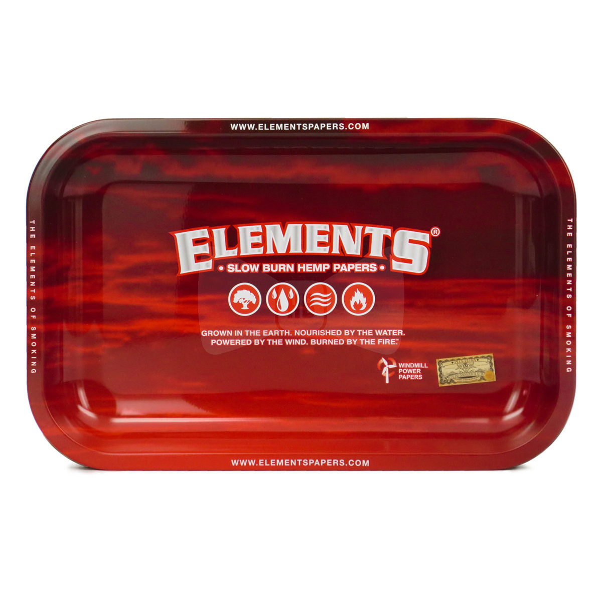 Elements Red Metal Rolling tray