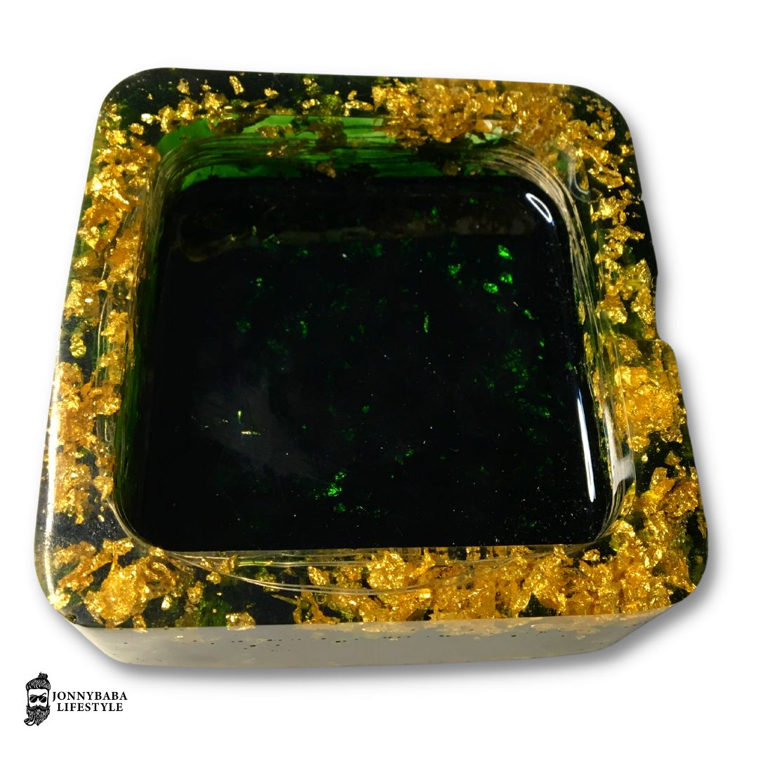 Green emerald LED ashtray now available on Jonnybaba Lifestyle 