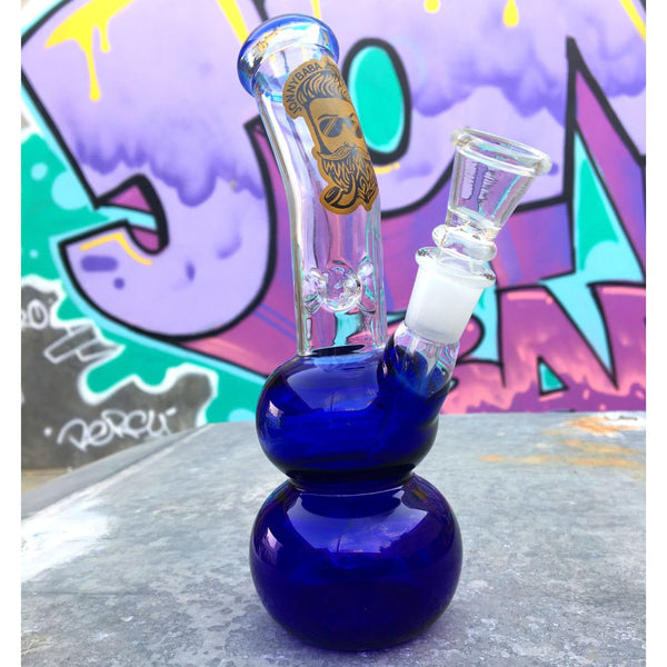 jb 7 inch indigo blue glass ice bong available on jonnybaba lifestyle