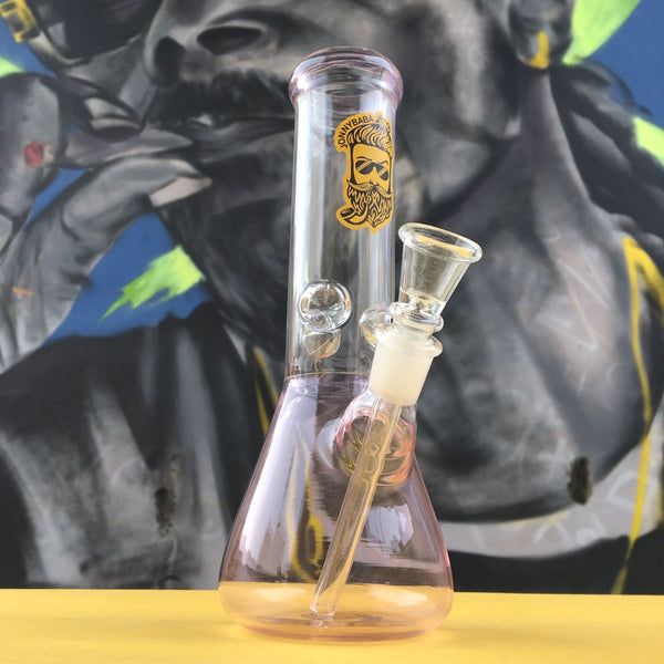 jonnybaba 8 inch glass ice bong Pink available on jonnybaba lifestyle