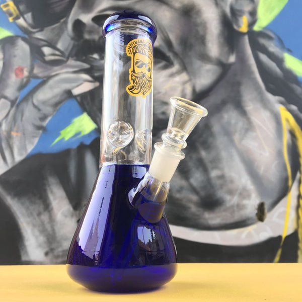 jonnybaba 8 inch glass ice bong blue available on jonnybaba lifestyle