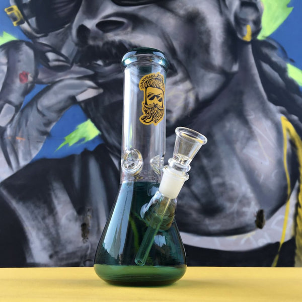 jonnybaba 8 inch glass ice bong teal available on jonnybaba lifestyle