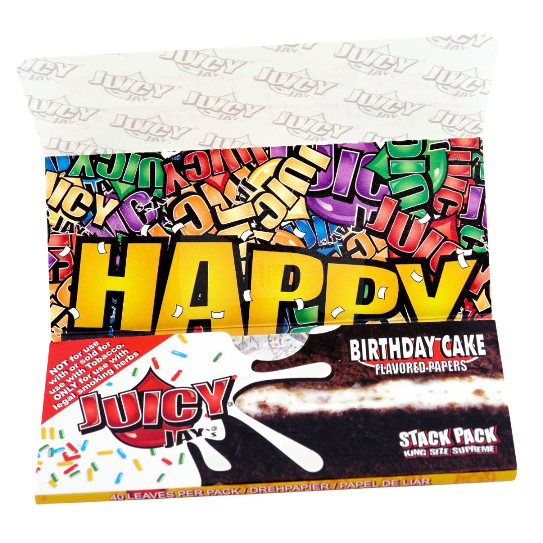 juicy jay birthday cake flavoured rolling paper