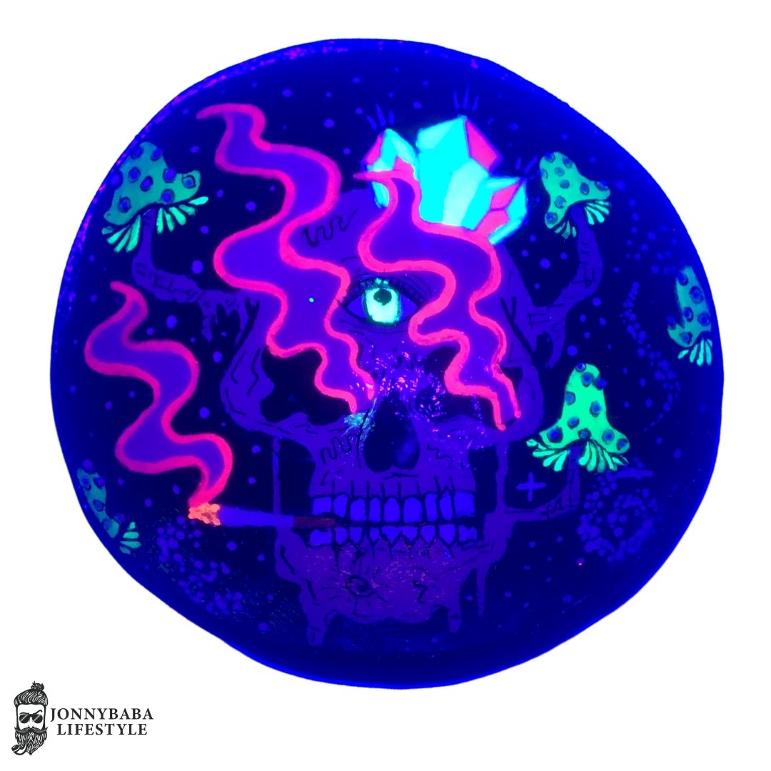 skull coconut glow in dark mixing bowl