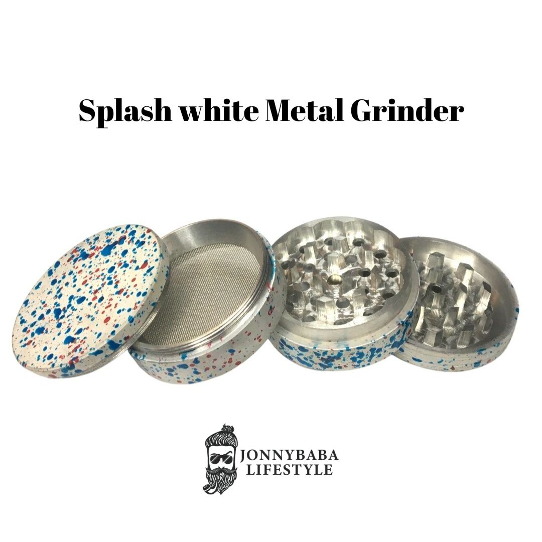 splash white metal grinder now available on jonnybaba lifestyle